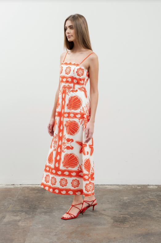 Hazel Midi Dress | Red