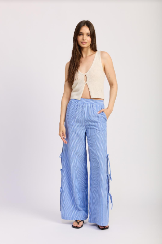 Amelie Pants | Blue & White