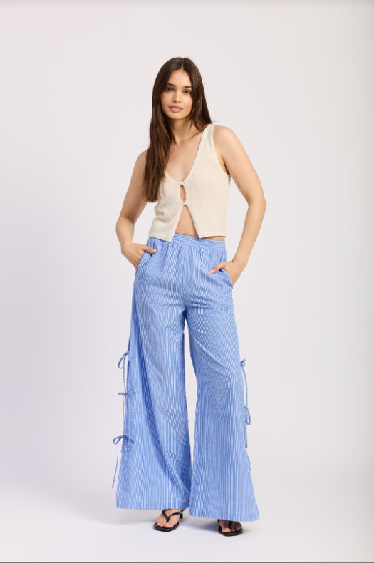 Amelie Pants | Blue & White