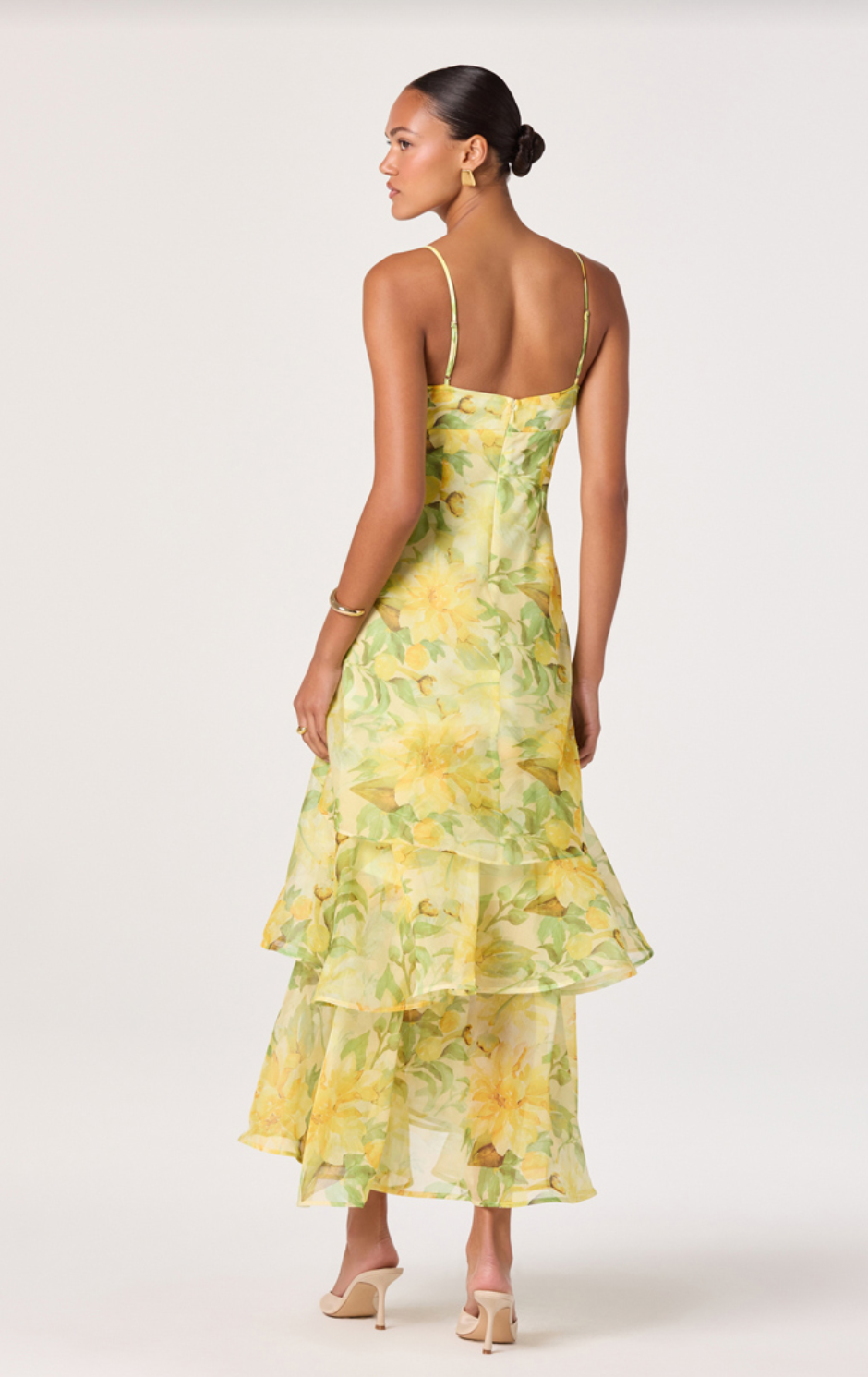 Allison Yellow Floral Dress