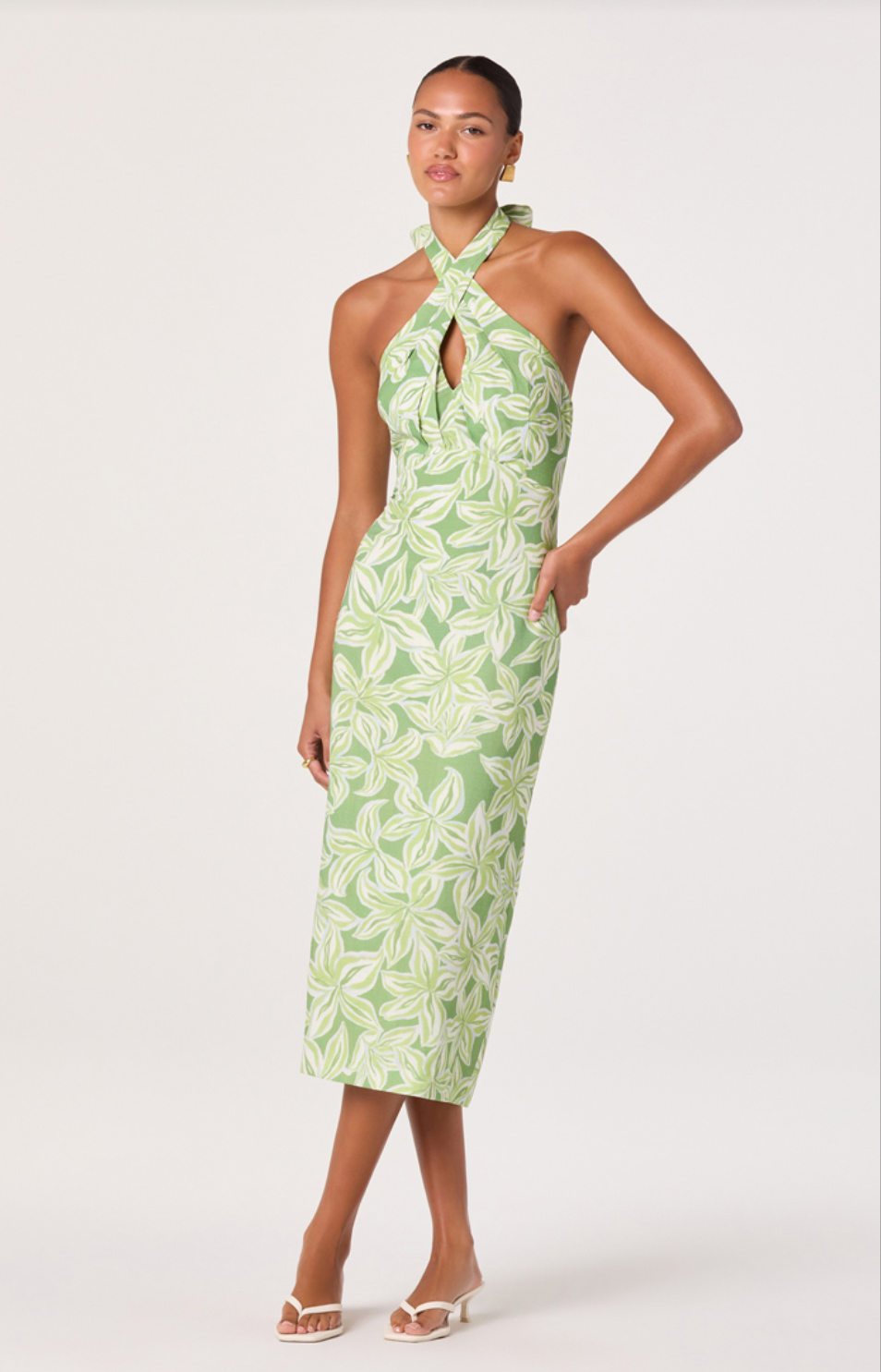 Anita Tropical Lime Floral Dress