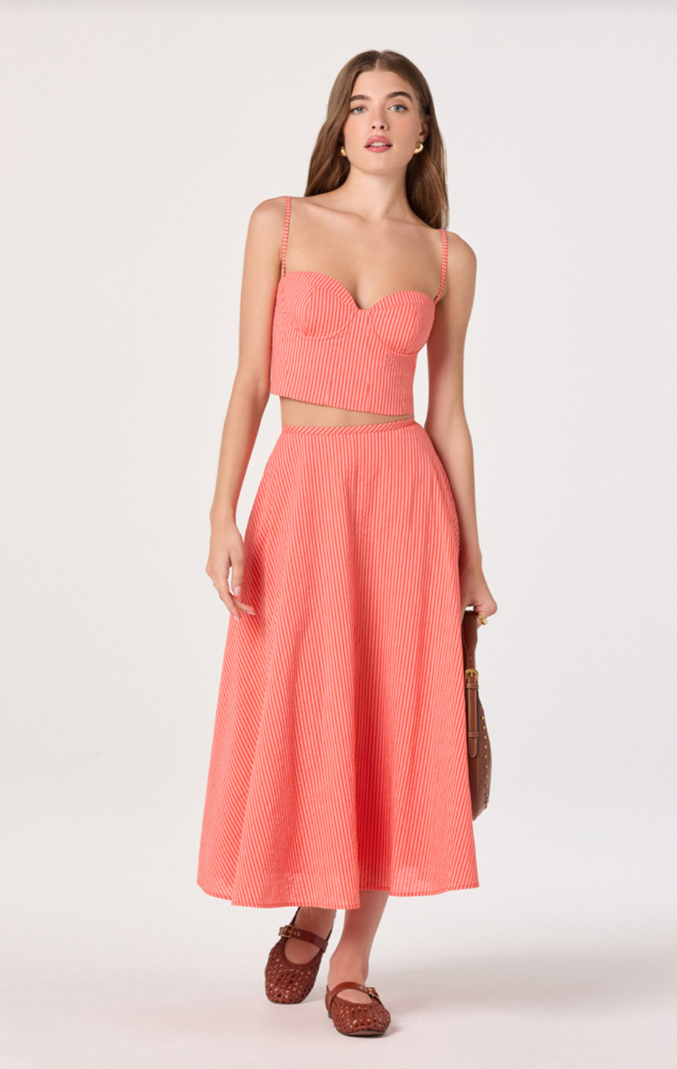 Myria Red Stripe Skirt