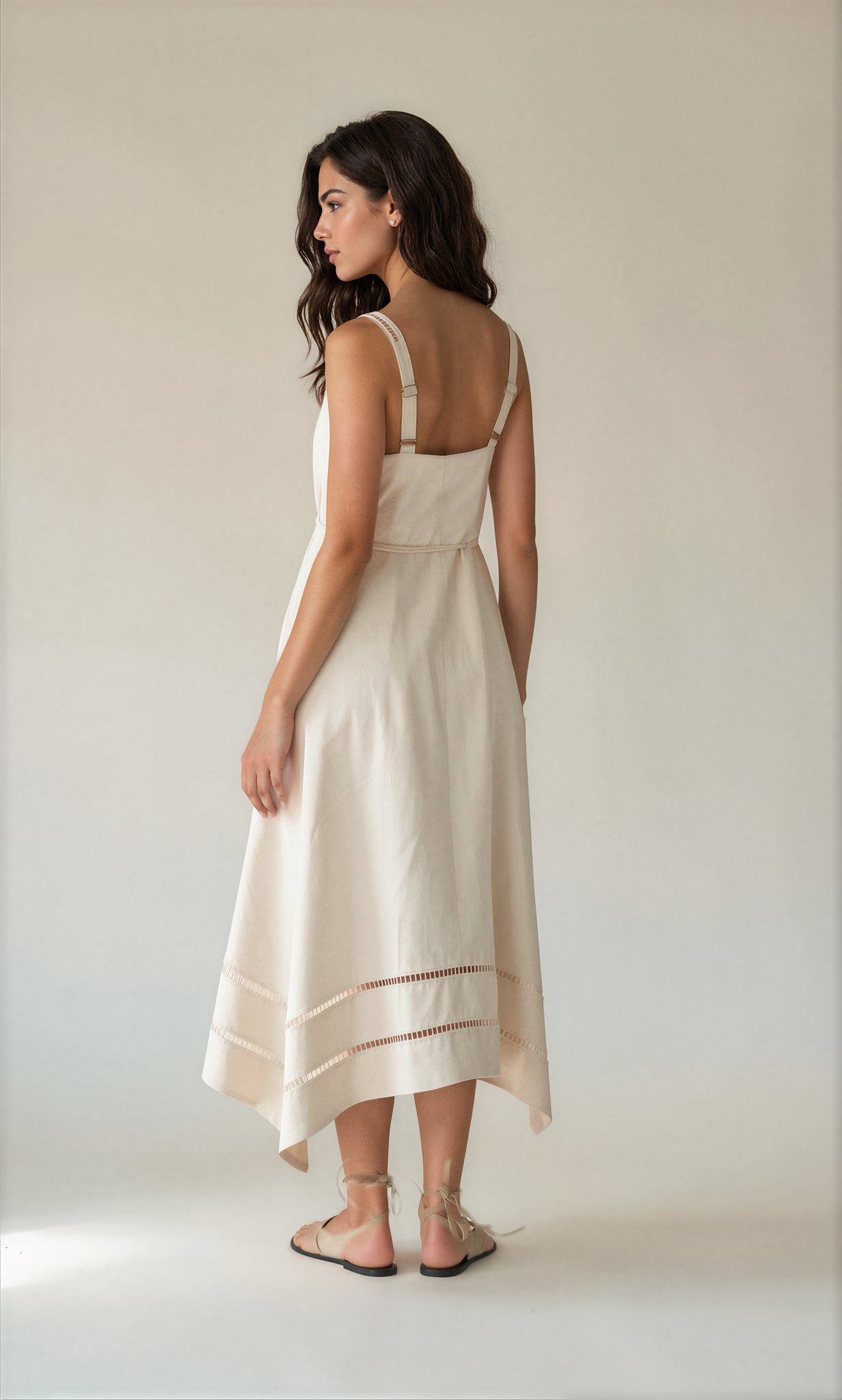 Moon River Cassandra Belted Midi Dress