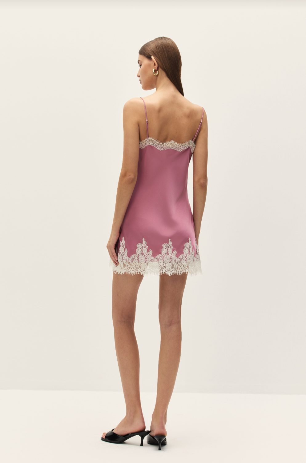 Elodie Ellie Satin Lace Mini Dress