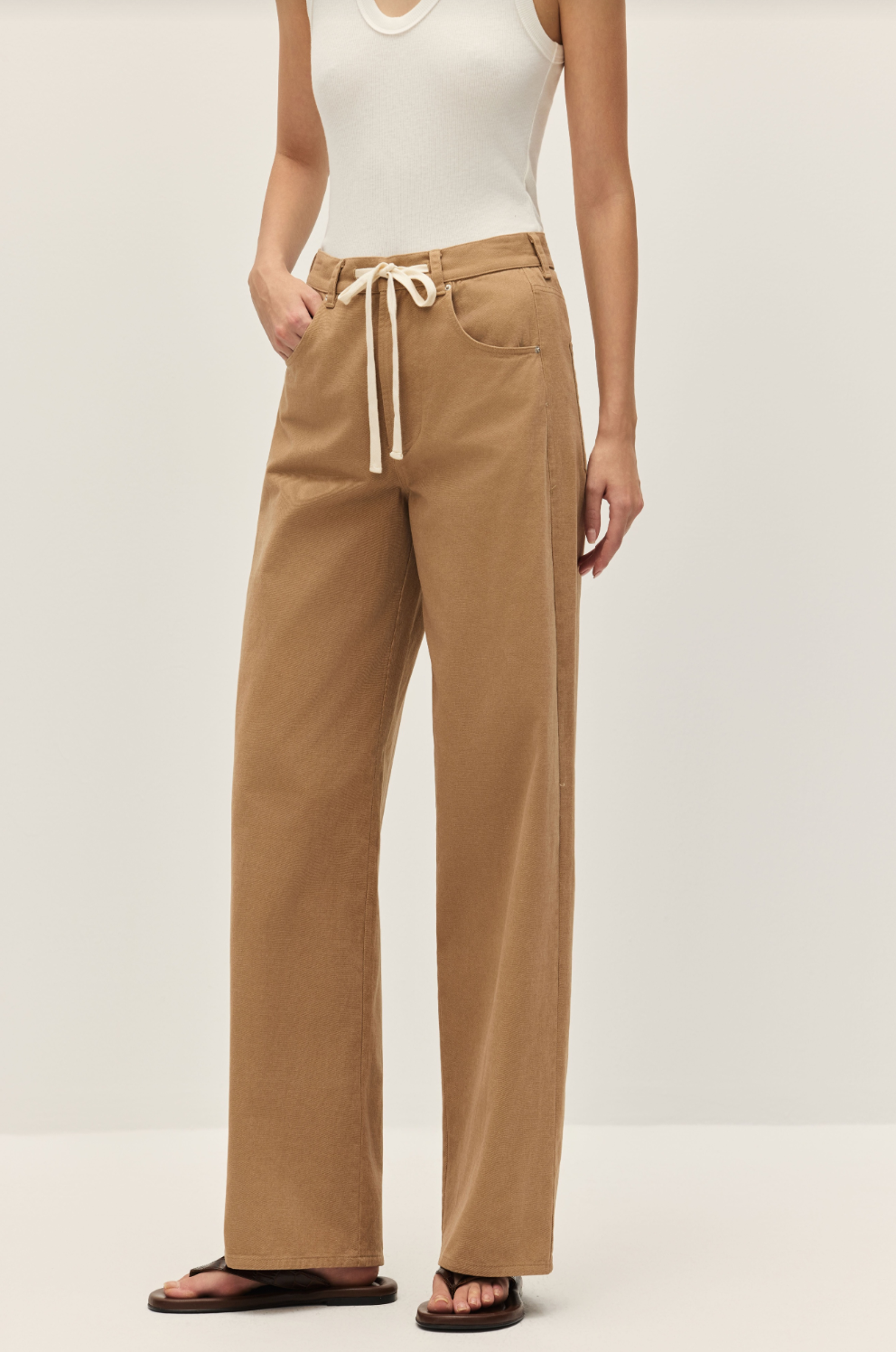Elodie Edda Mocha Wide Leg Pants