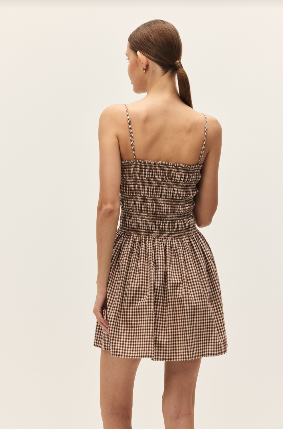 Elodie Yuki Brown Mini Dress