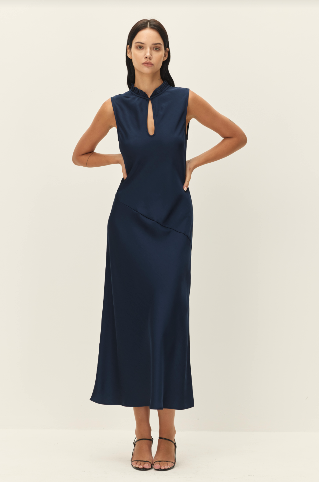 Elodie North Satin Dress Navy