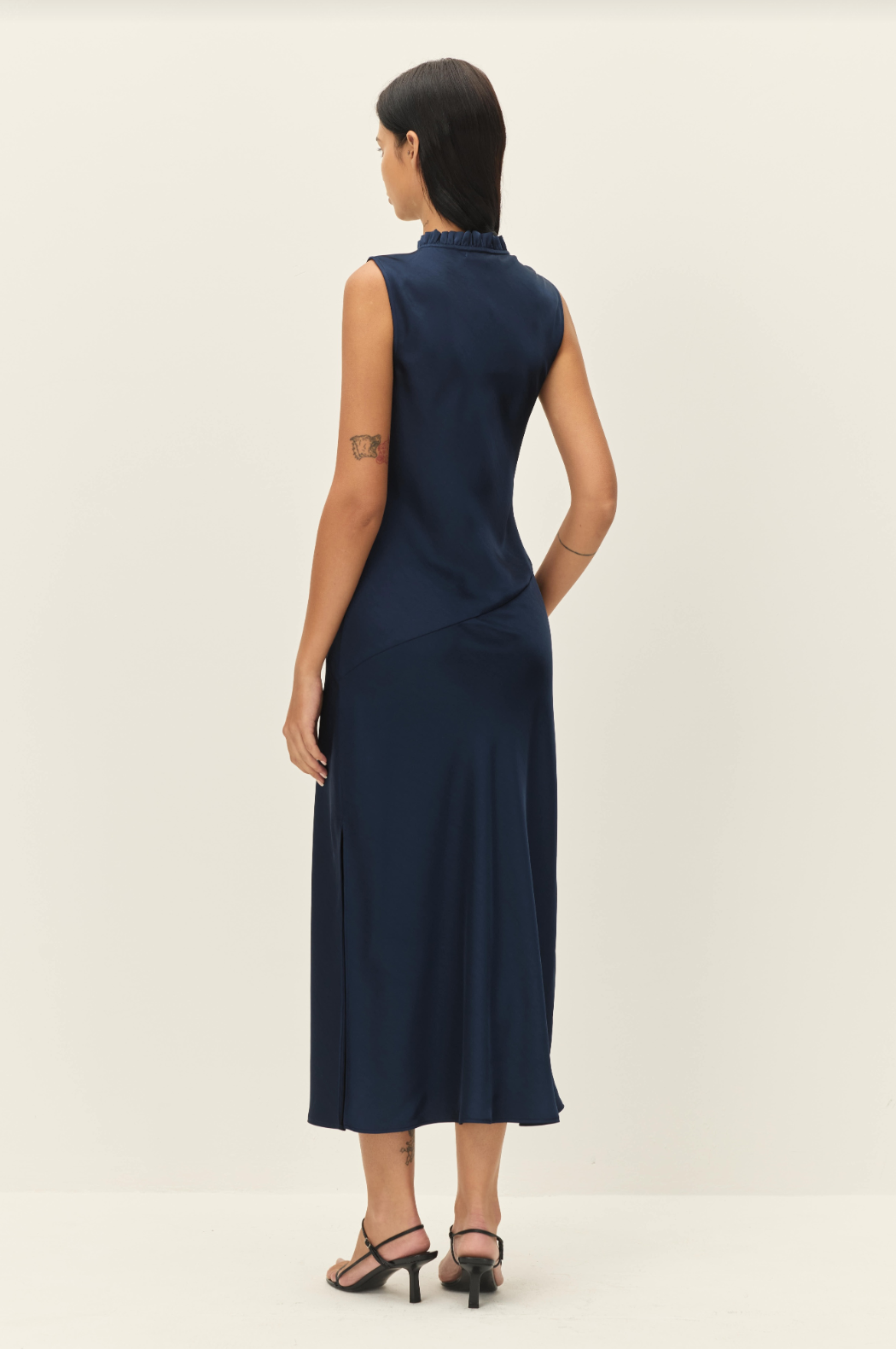 Elodie North Satin Dress Navy
