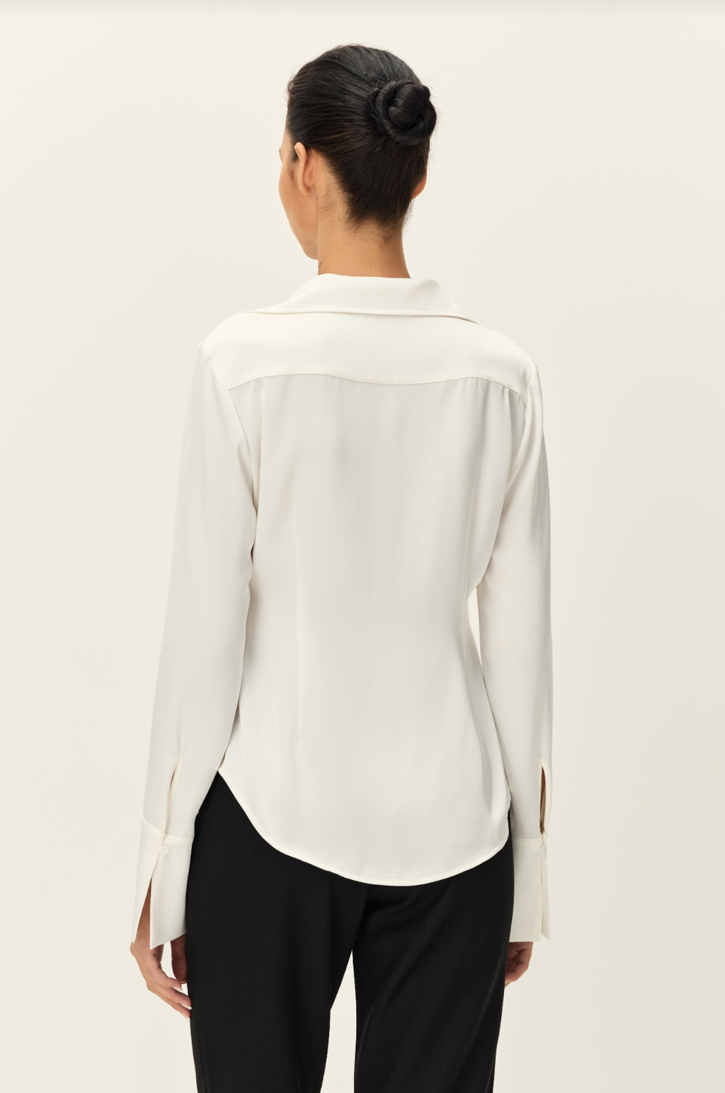Canal Pleat Front Shirt White