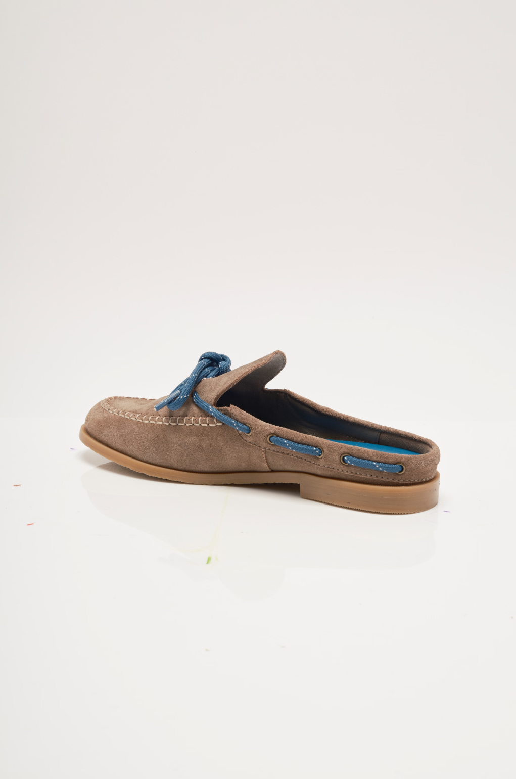 Free People Seas The Day Mules Taupe Suede Multi