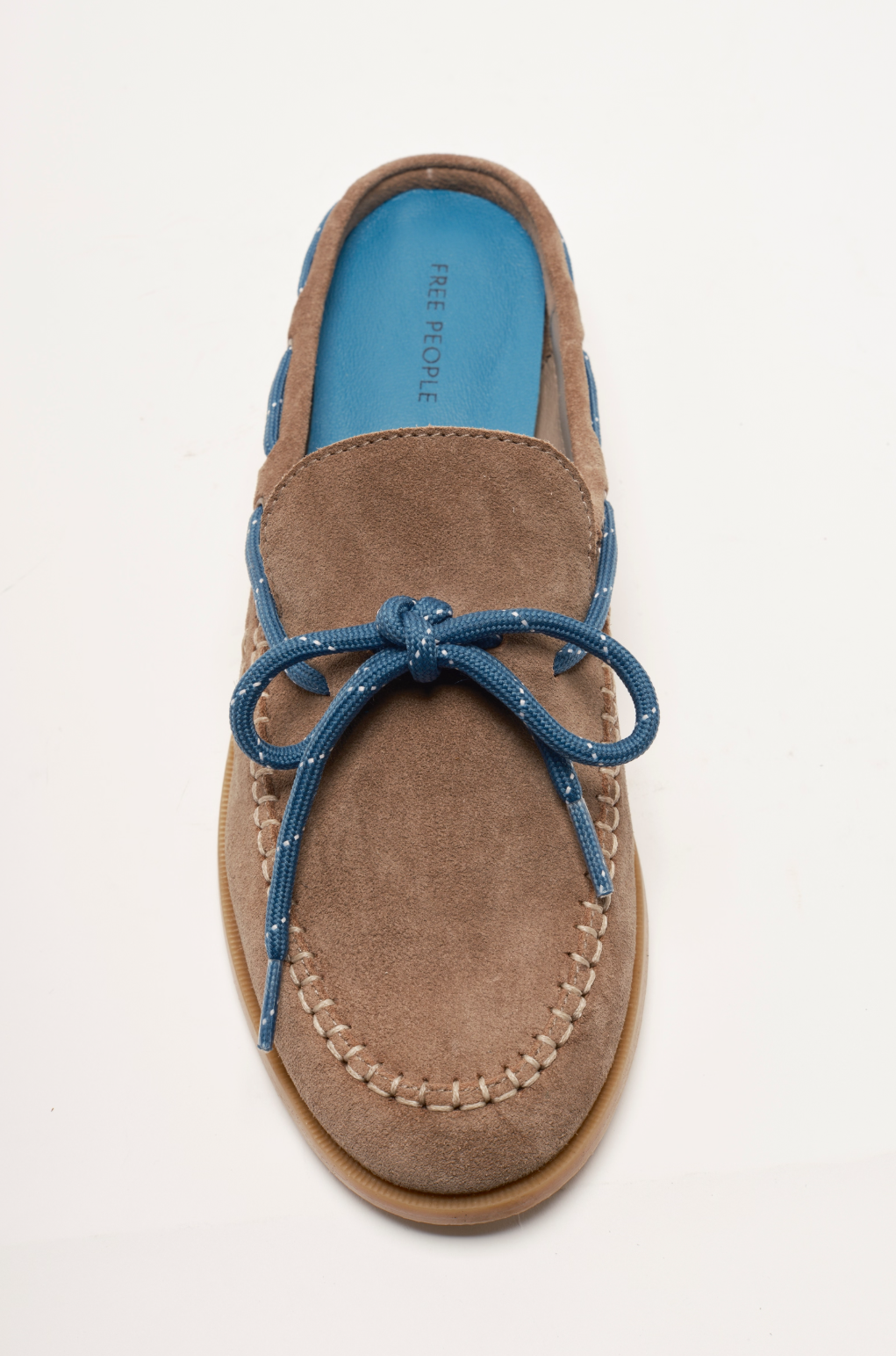 Free People Seas The Day Mules Taupe Suede Multi