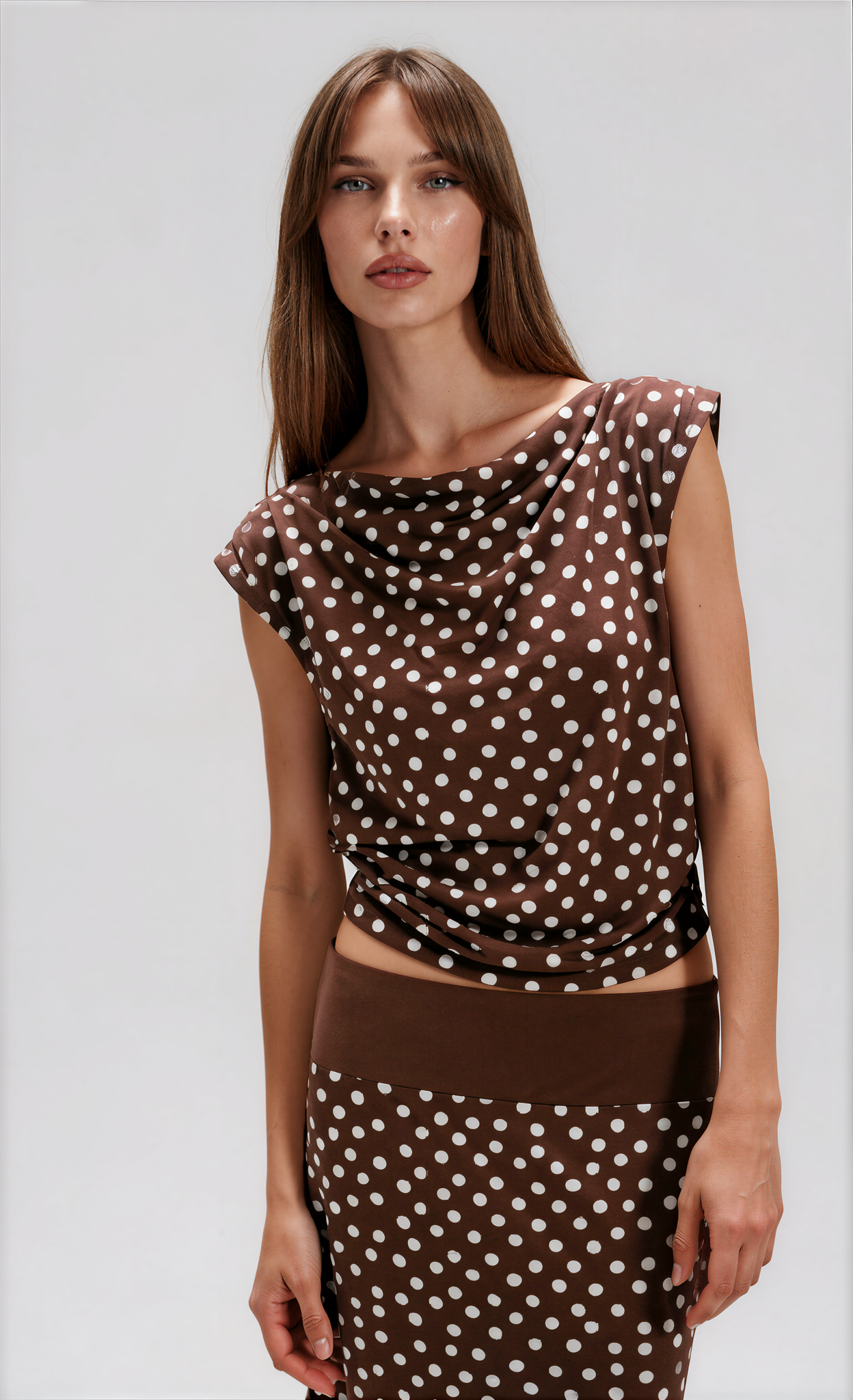 Free People Heat Wave Polka Dot Skirt Set