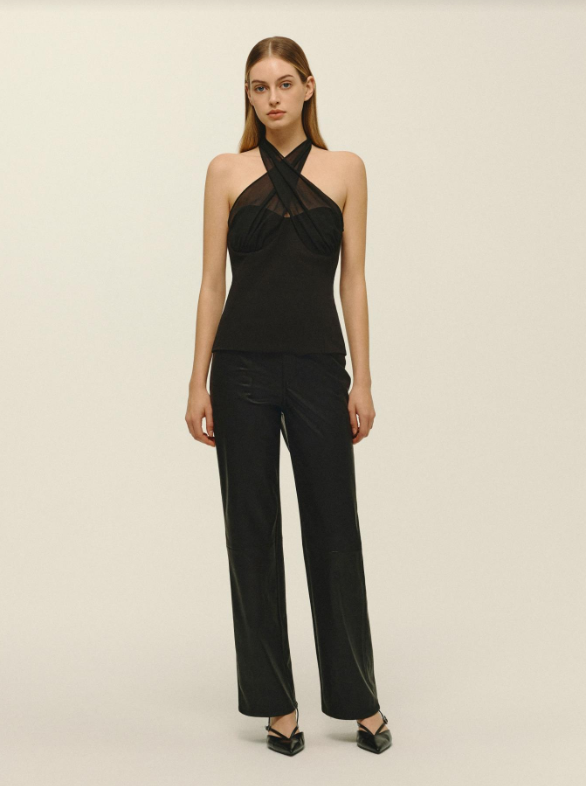Noel Halter Top Black