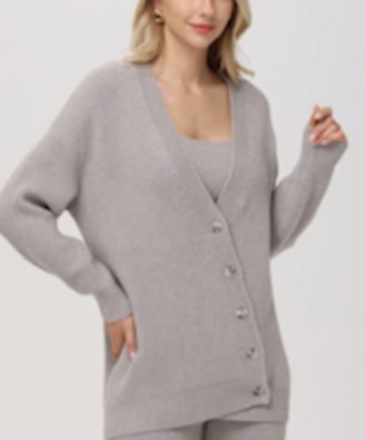 Evelyn Asymmetrical Luxe Oversized Cardi