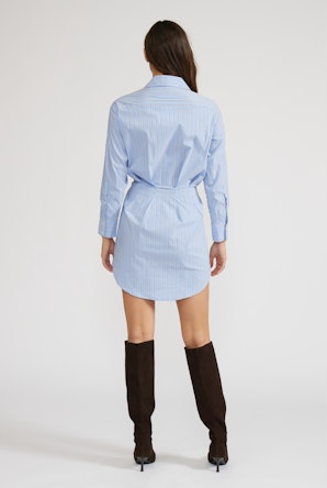 Darma Striped Mini Shirt Dress
