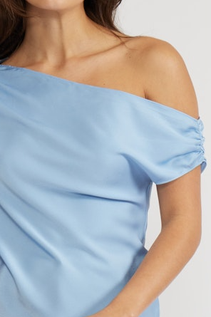 Brody Asymmetrical Top Blue