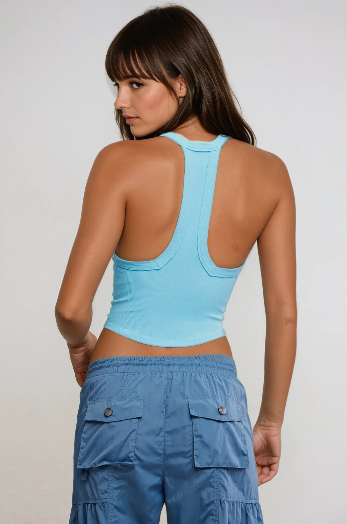 FP MOVEMENT ALL CLEAR V NECK CAMI BRIGHT BLUE