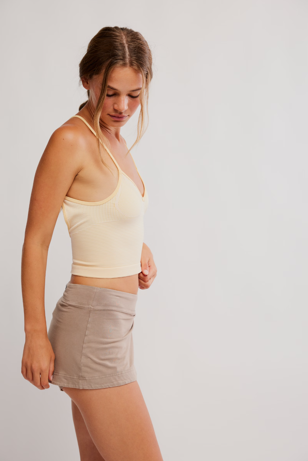 FP Movement Perfectly Pleated Plunge Top Sunlit Yellow