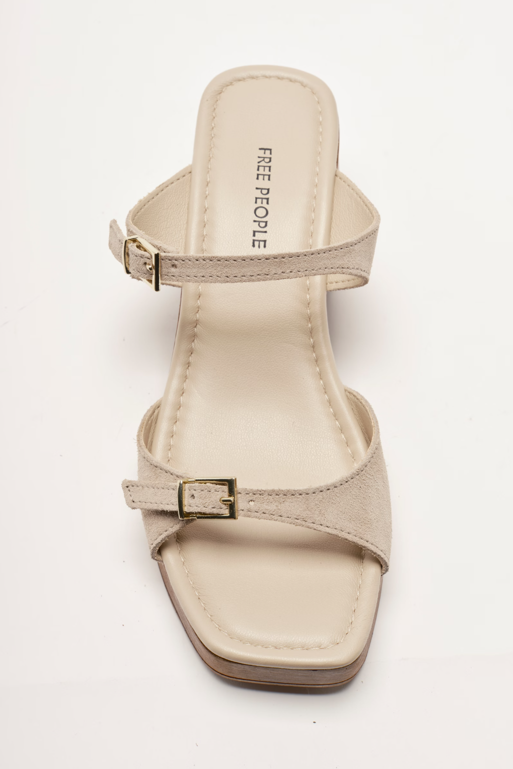 Free People Beck Buckle Clog Cappuccino Suede