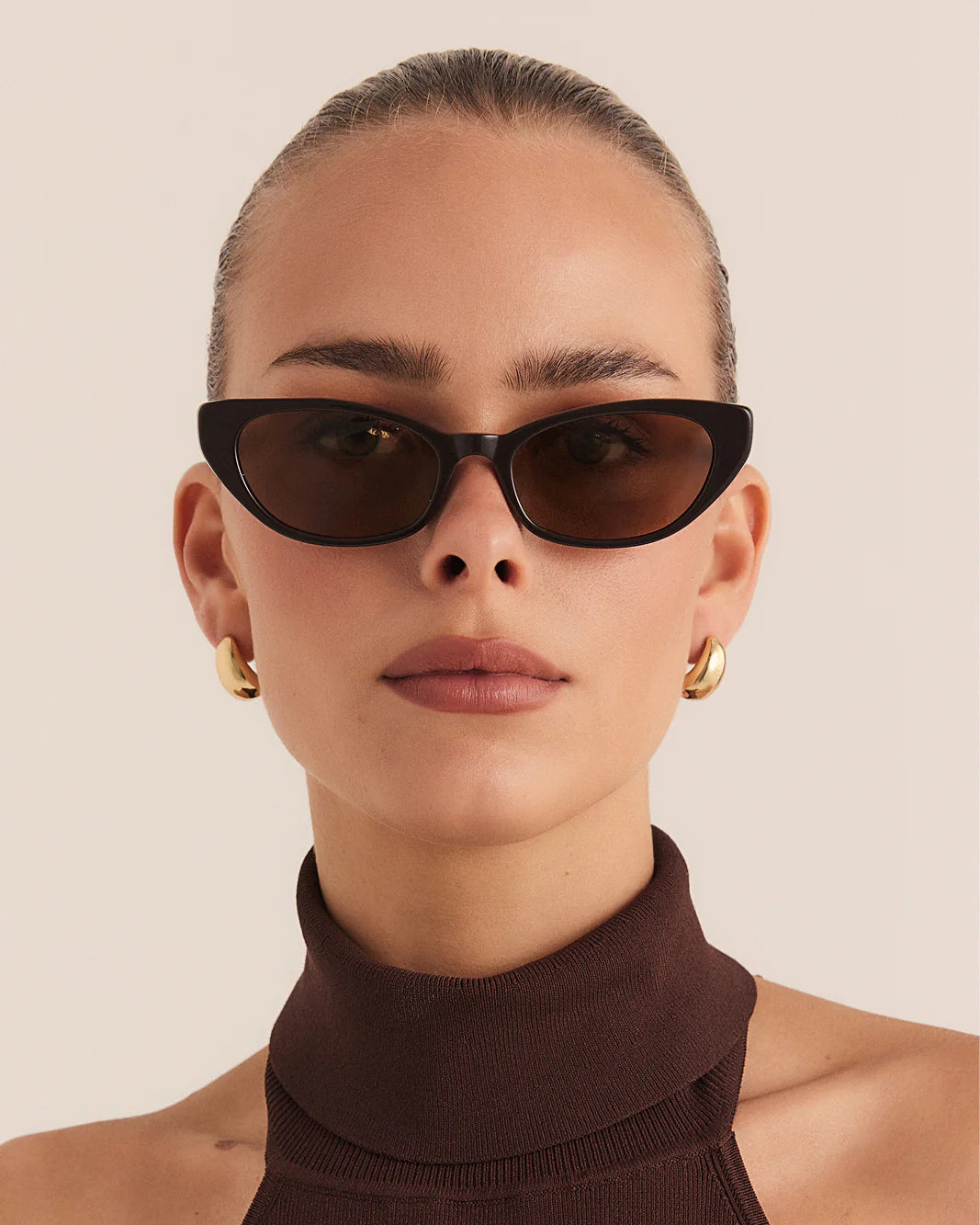 Banbe The Demi Dark Cacao Espresso Sunglasses
