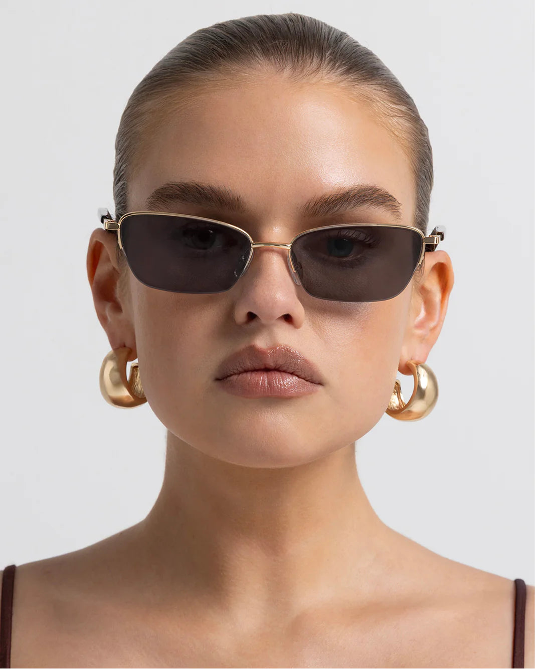 Banbe The Lydia Sunglasses Havana Tort Gold Smoke