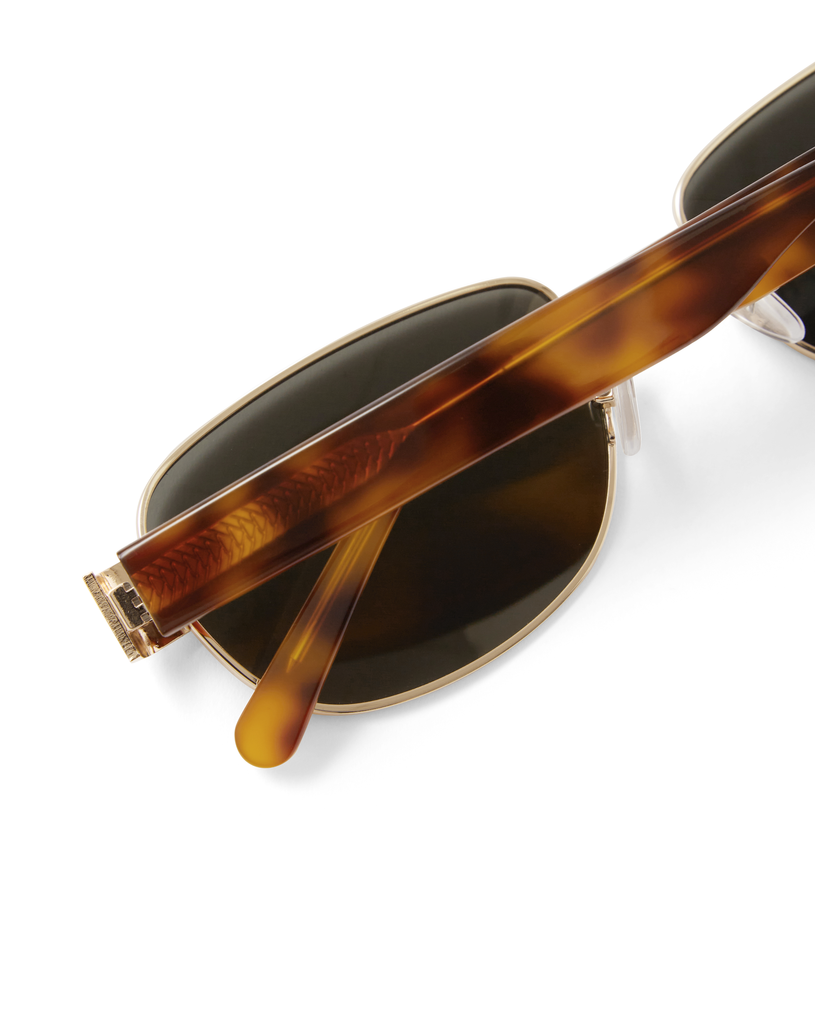 The Addison Sunglasses Gold Havana Tort Green