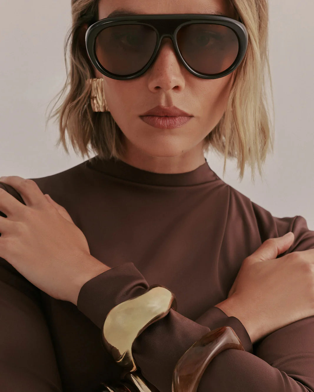 Banbe The Robinson Sunglasses Dark Cacao Coffee