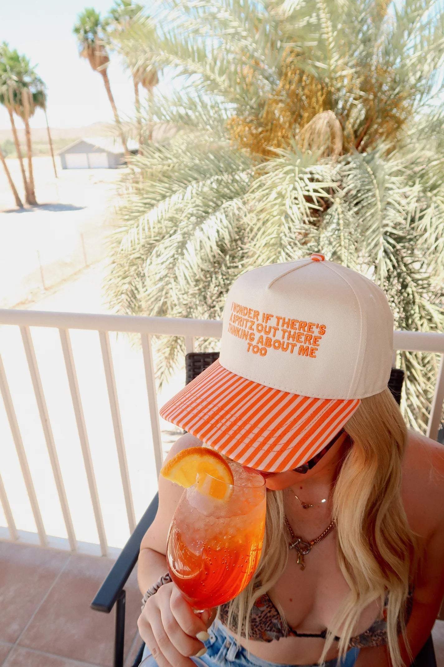 Spritz Striped Hat | Orange