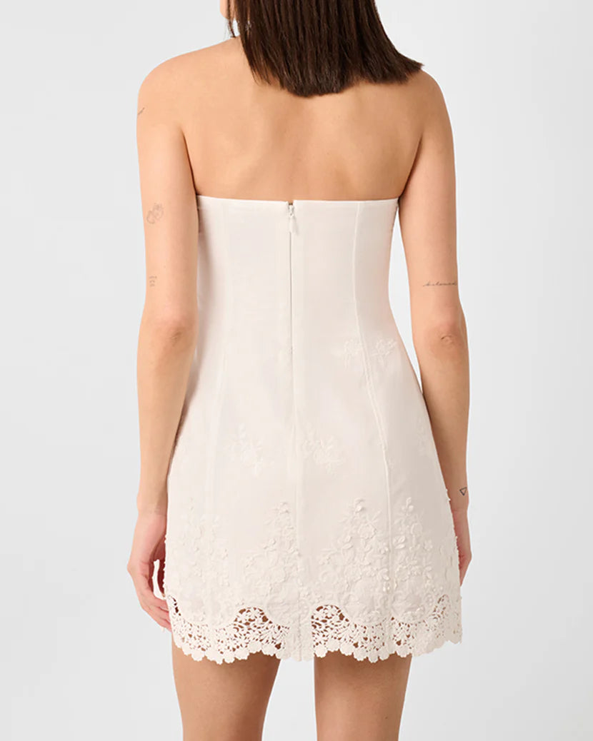 Strapless Peplum Mini Dress