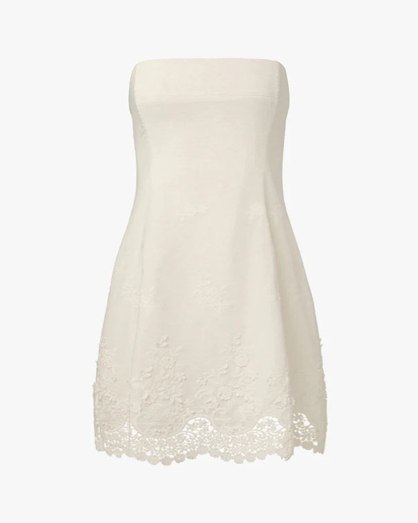 Strapless Peplum Mini Dress