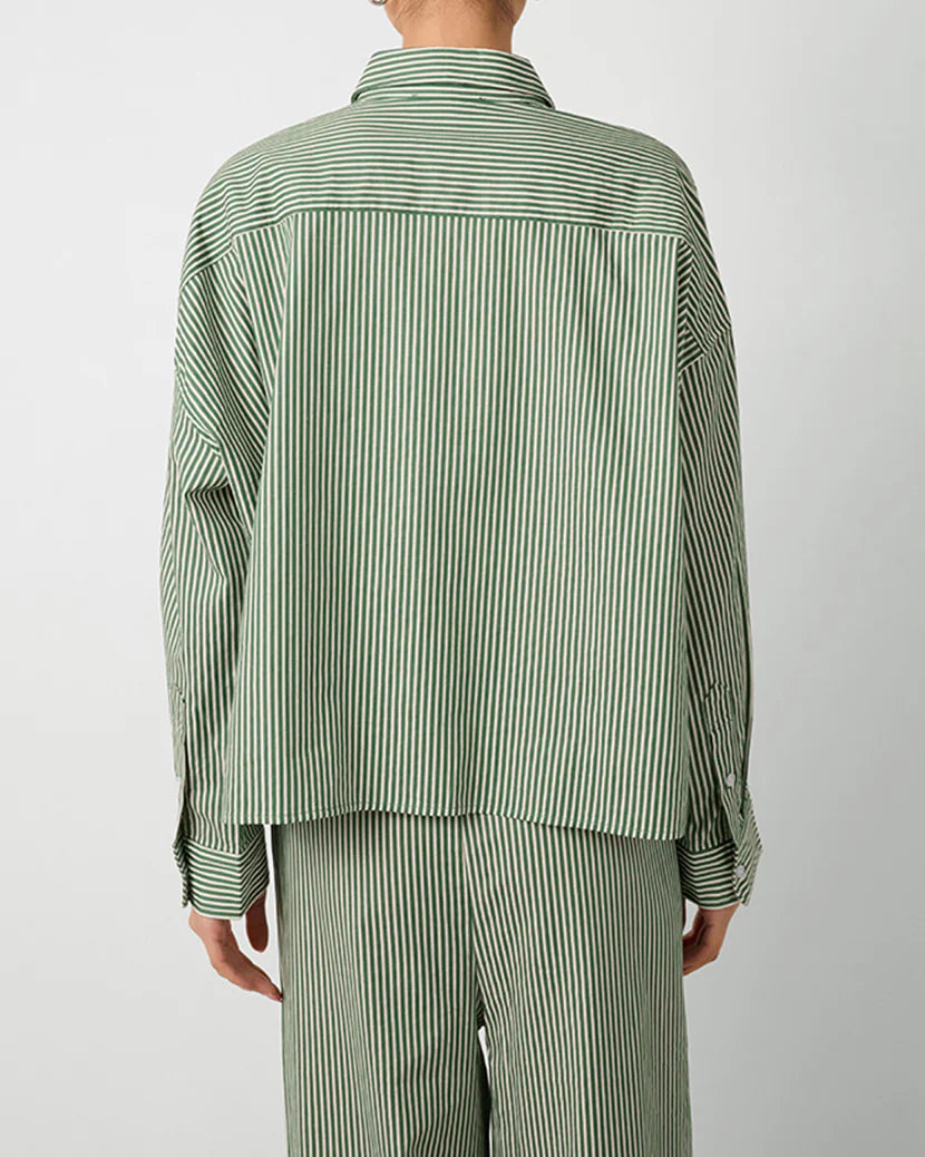 WeWoreWhat | Cropped Button Front Shirt | Fern Multi