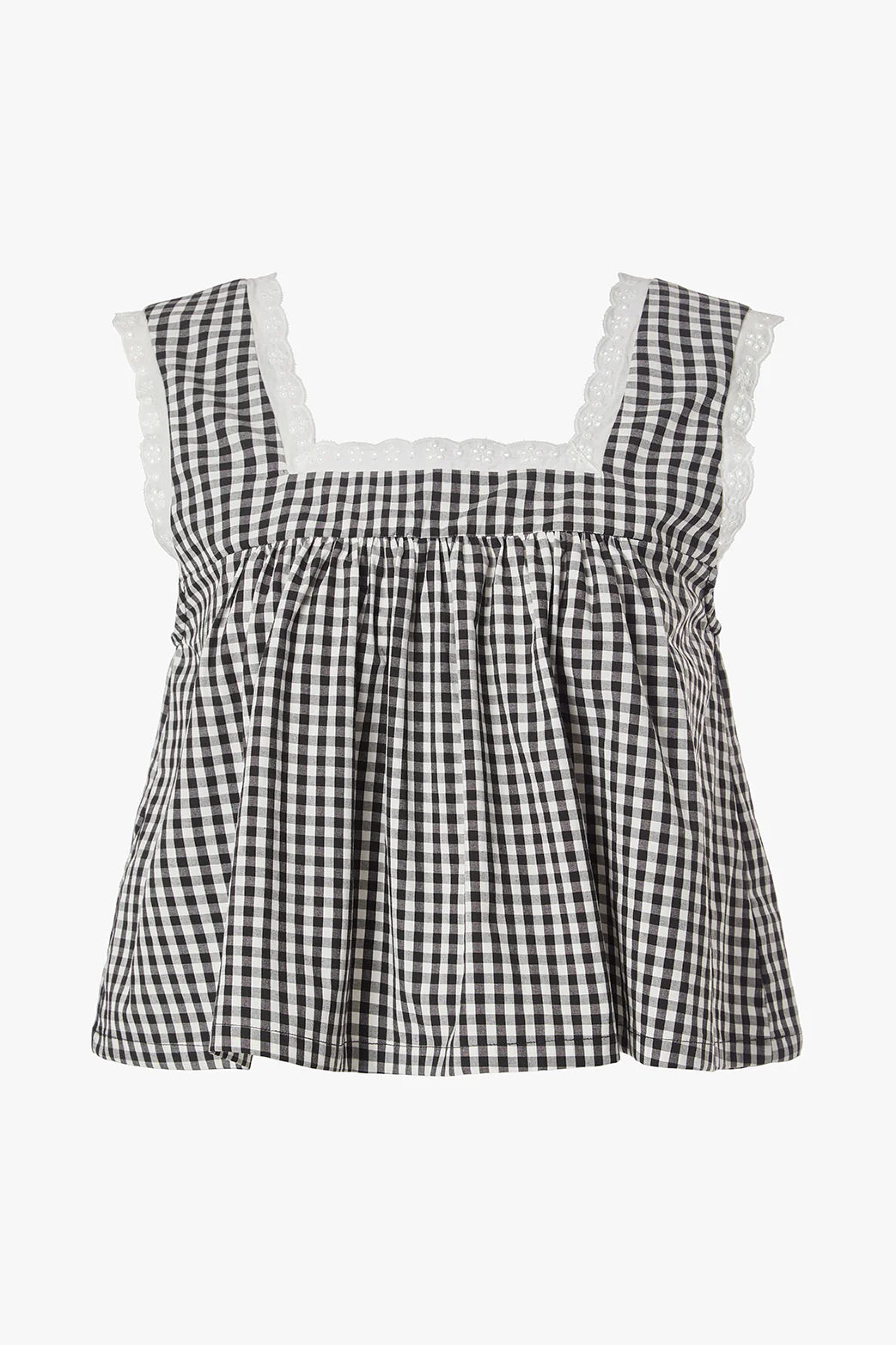 Square Neck Baby Doll Top | Black Multi
