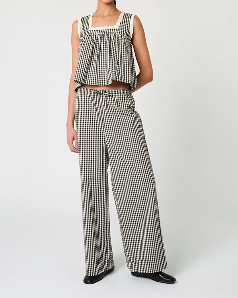 Square Neck Baby Doll Top | Black Multi