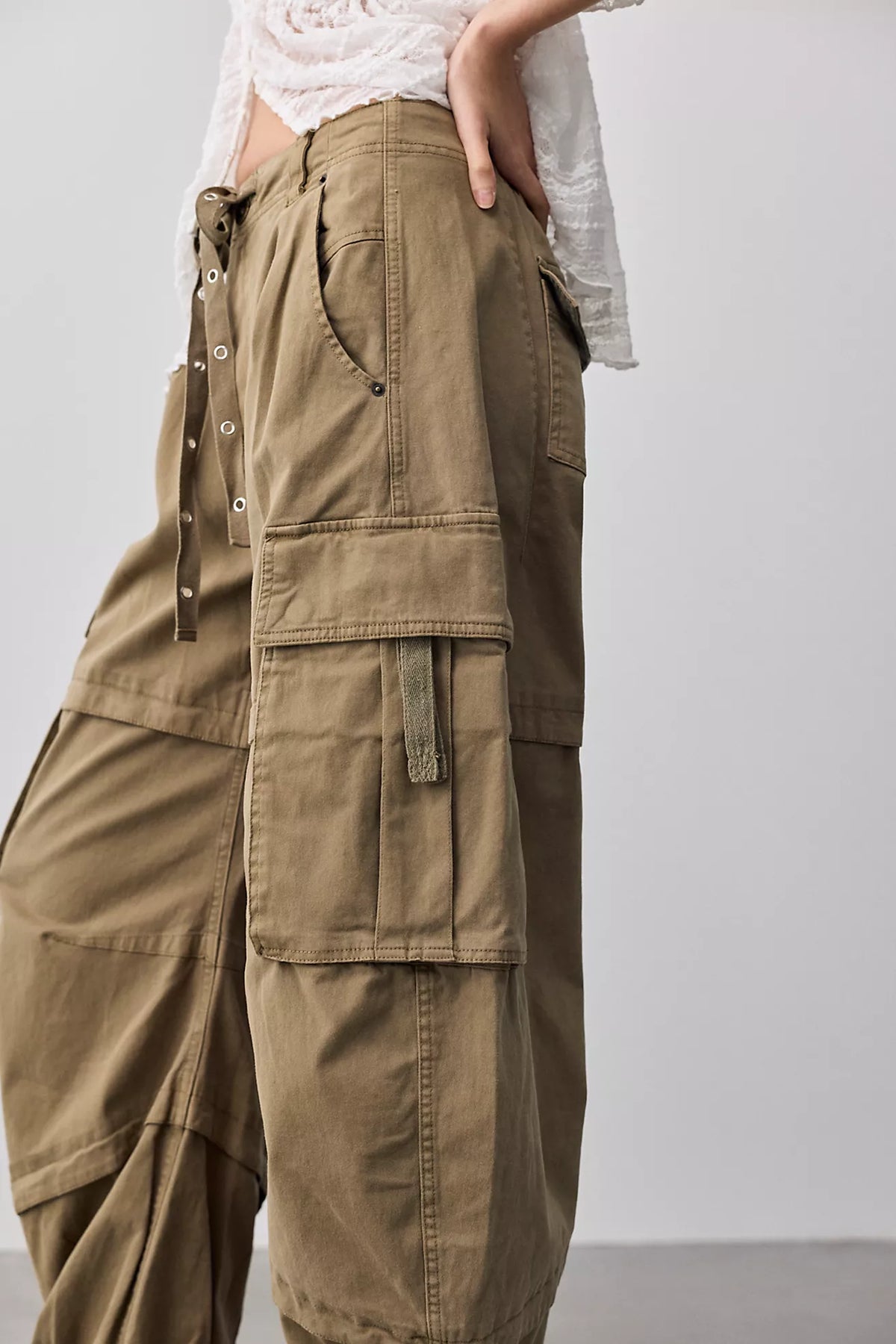 We the Free Reef Curved Twill Cargo Pants Aloe