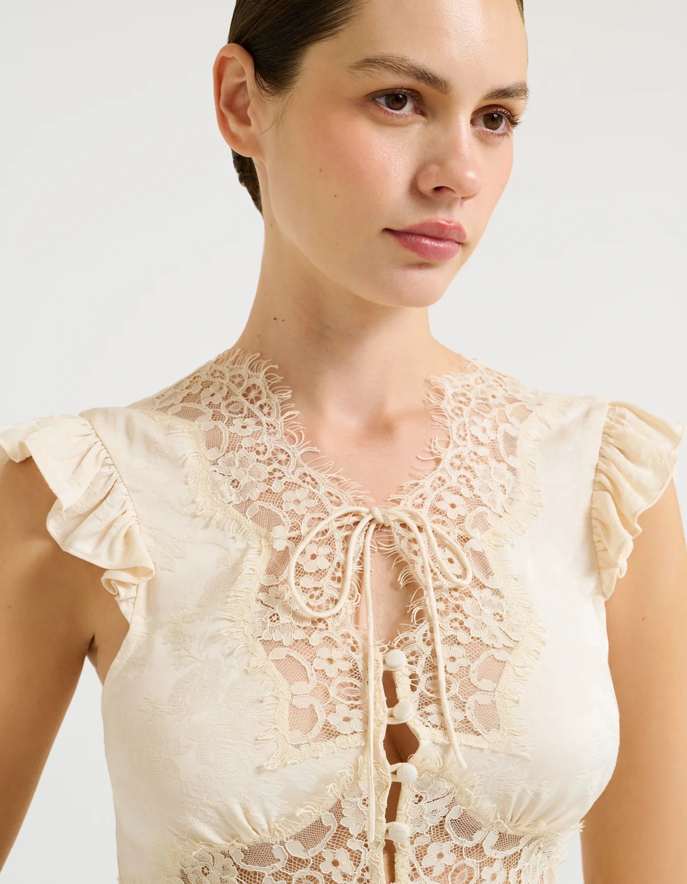 Rumored Wisteria Top Ivory Jacquard | Tops | Coco Kimono Boutique