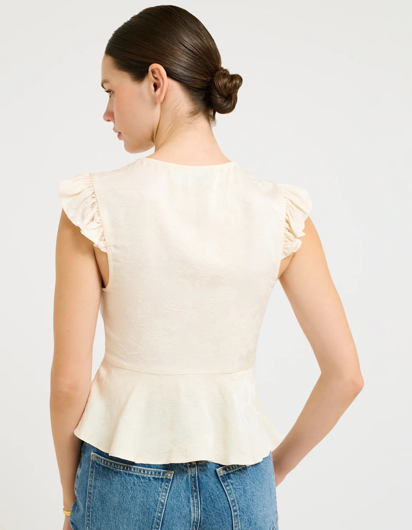 Rumored Wisteria Top Ivory Jacquard | Tops | Coco Kimono Boutique