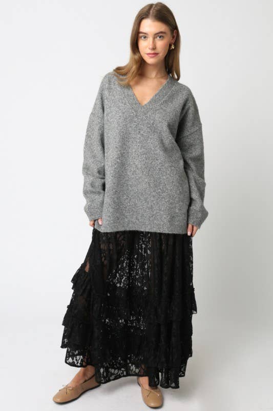 Kinley Brown Knit Sweater