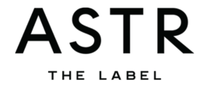 highlighting astr the label brand logo in black and transparent background
