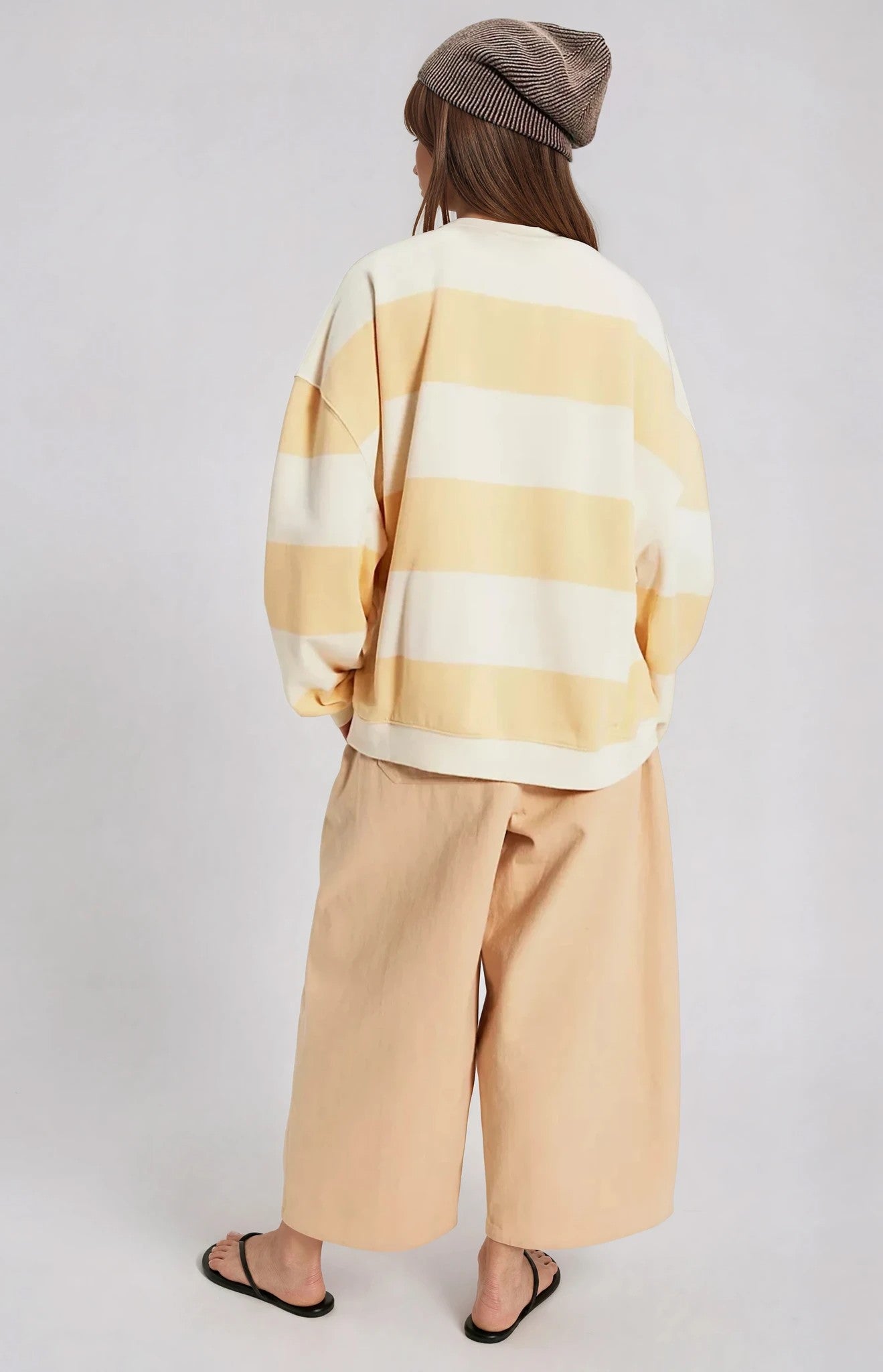 We The Free Classic Striped Oversized Crewneck