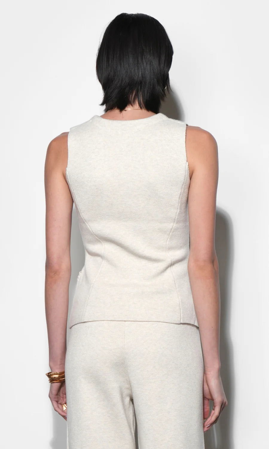 Greylin Raven Sand Slim Fit Knit Vest