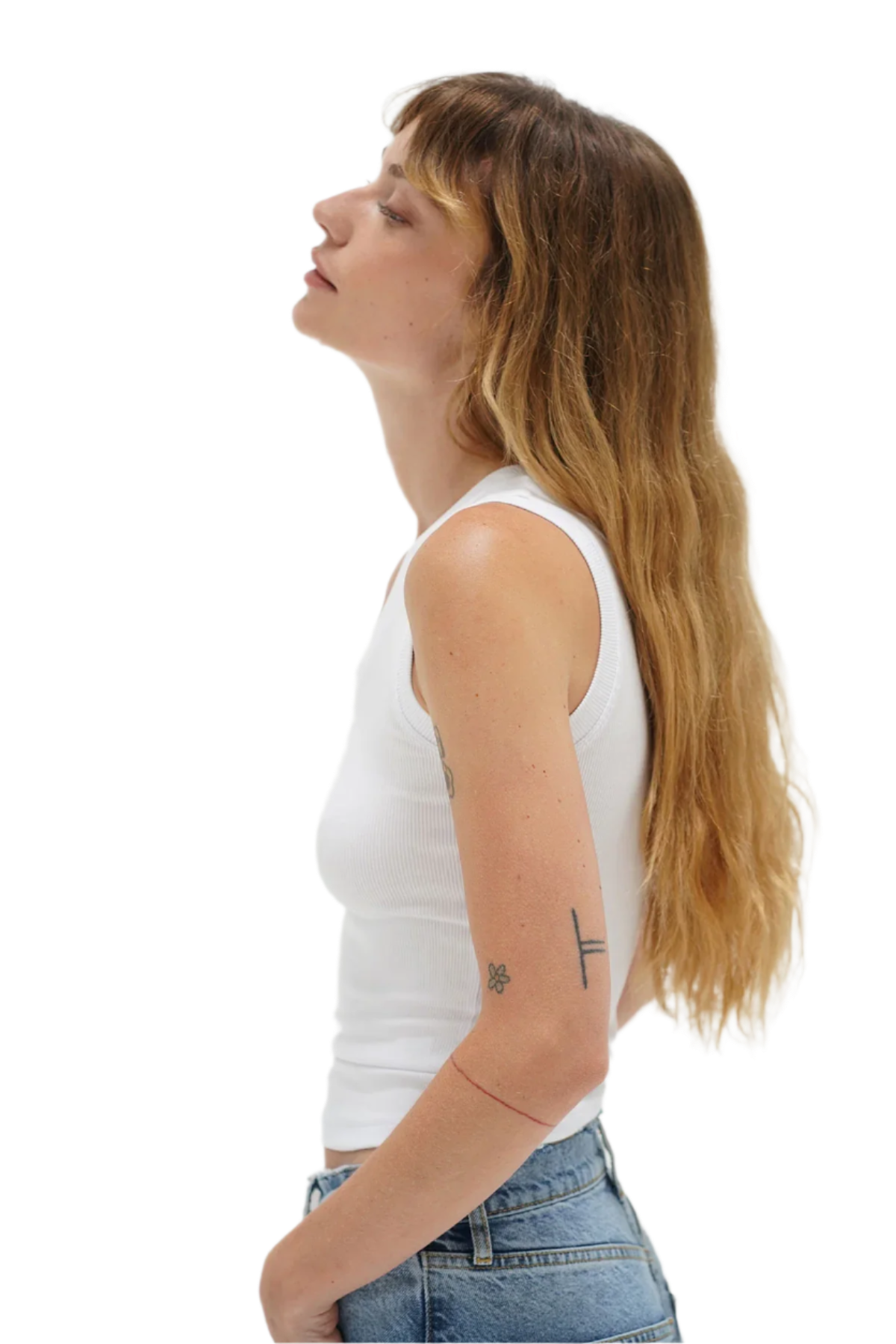 Deep U Ribbed Tank Top