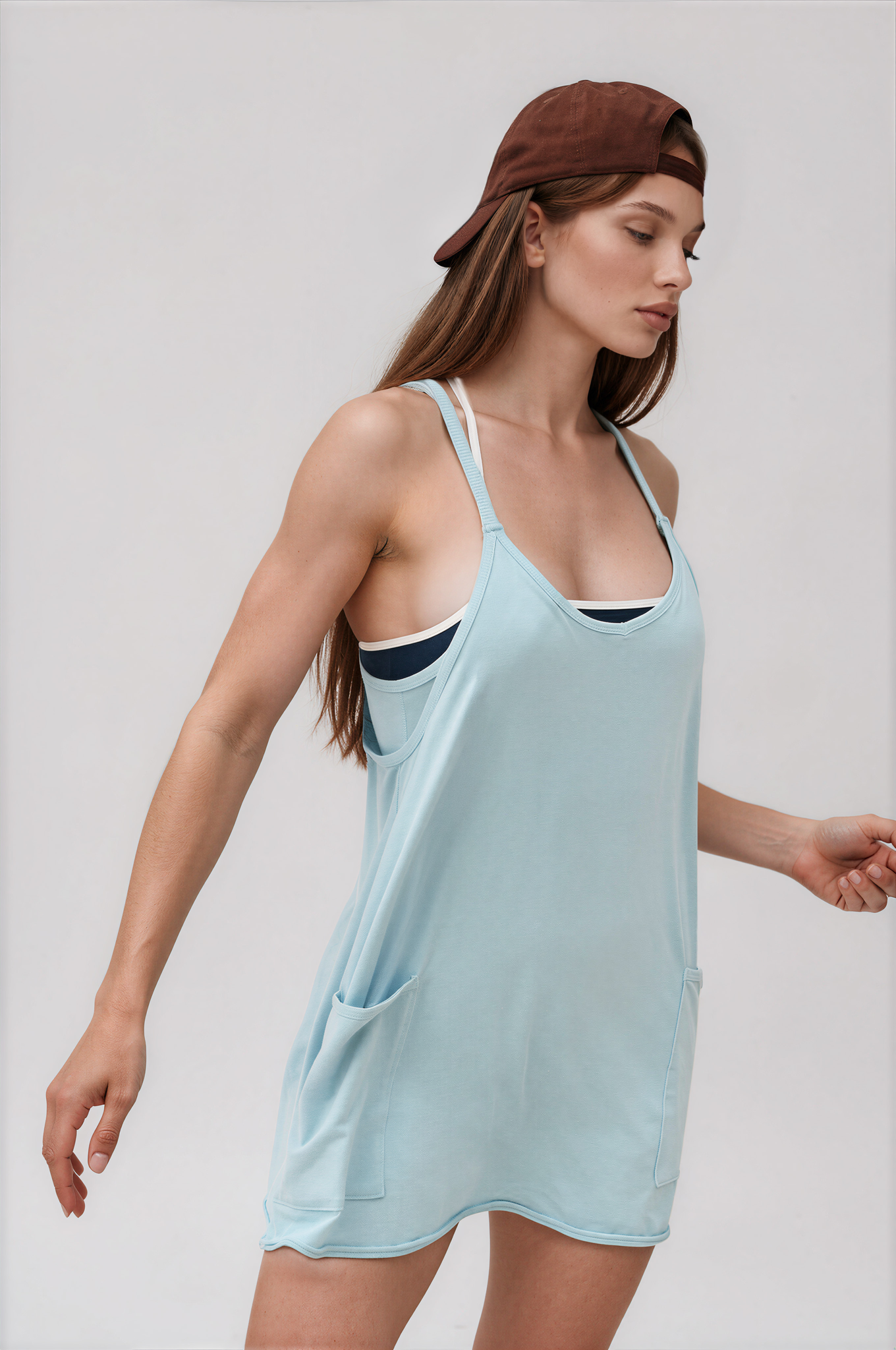 FP Movement Hot Shot Mini Dress Bright Blue