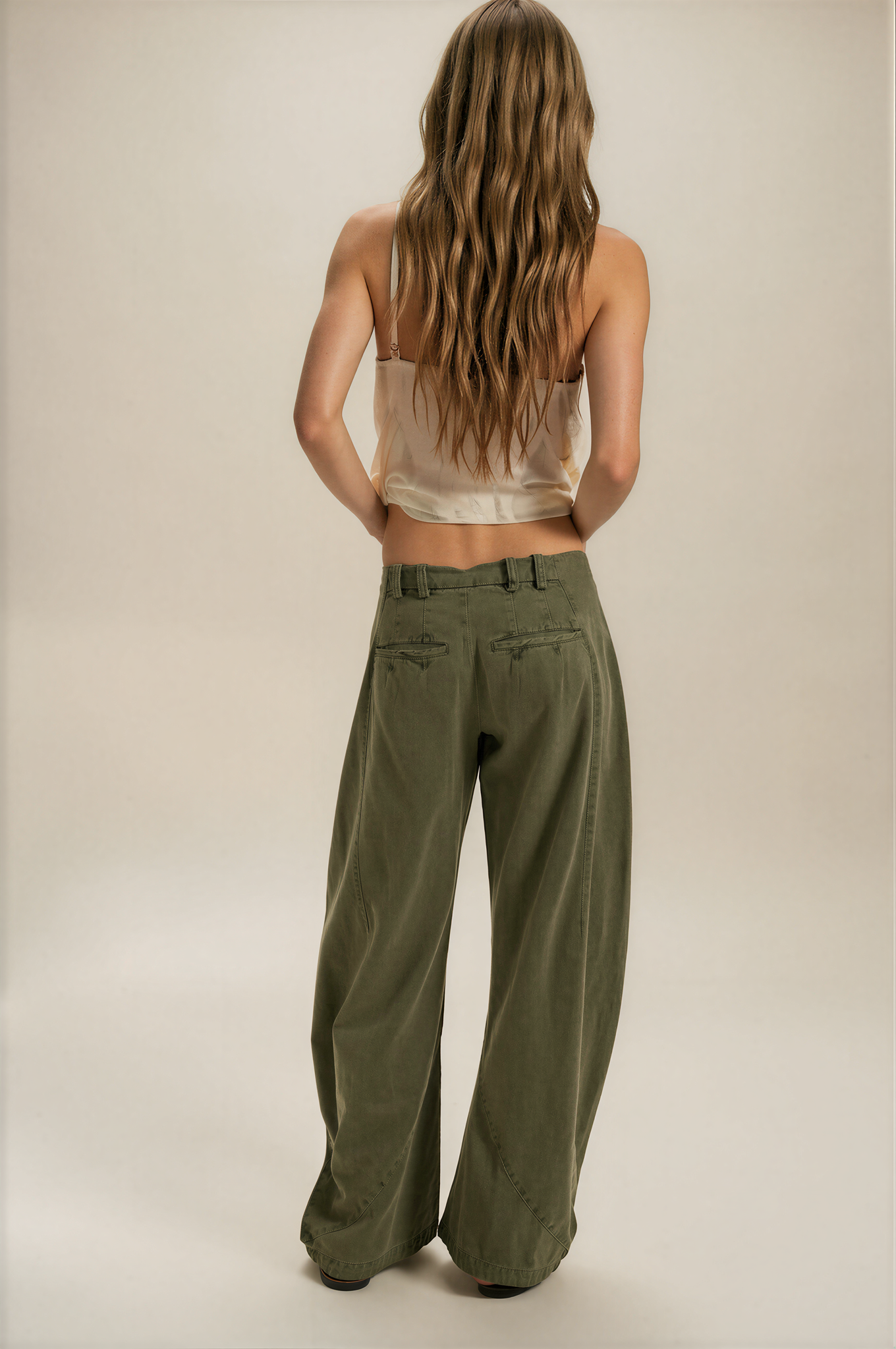 Free People Spotlight Washed Barrel Chino Trousers