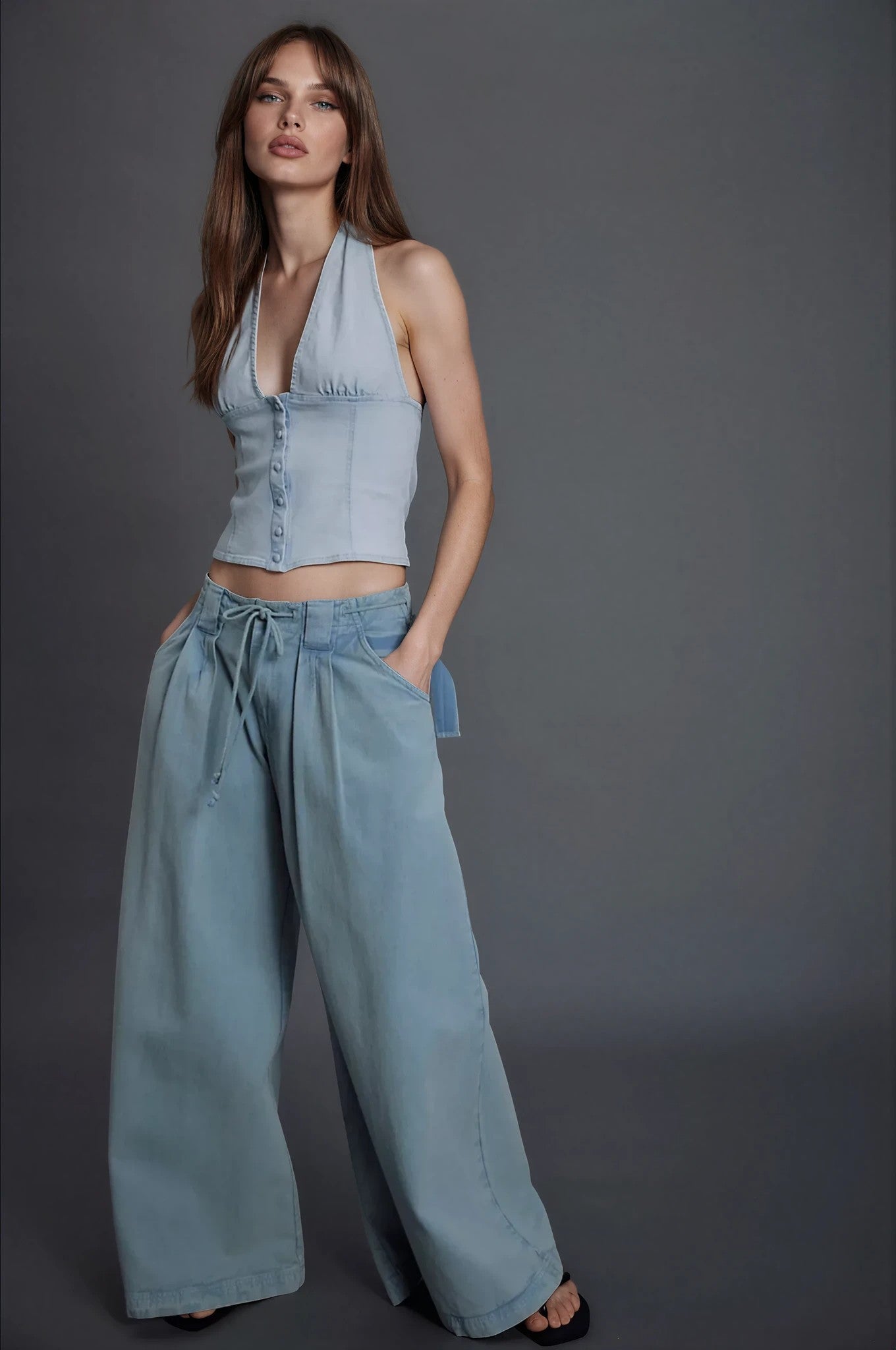 Ramona Denim Halter Top