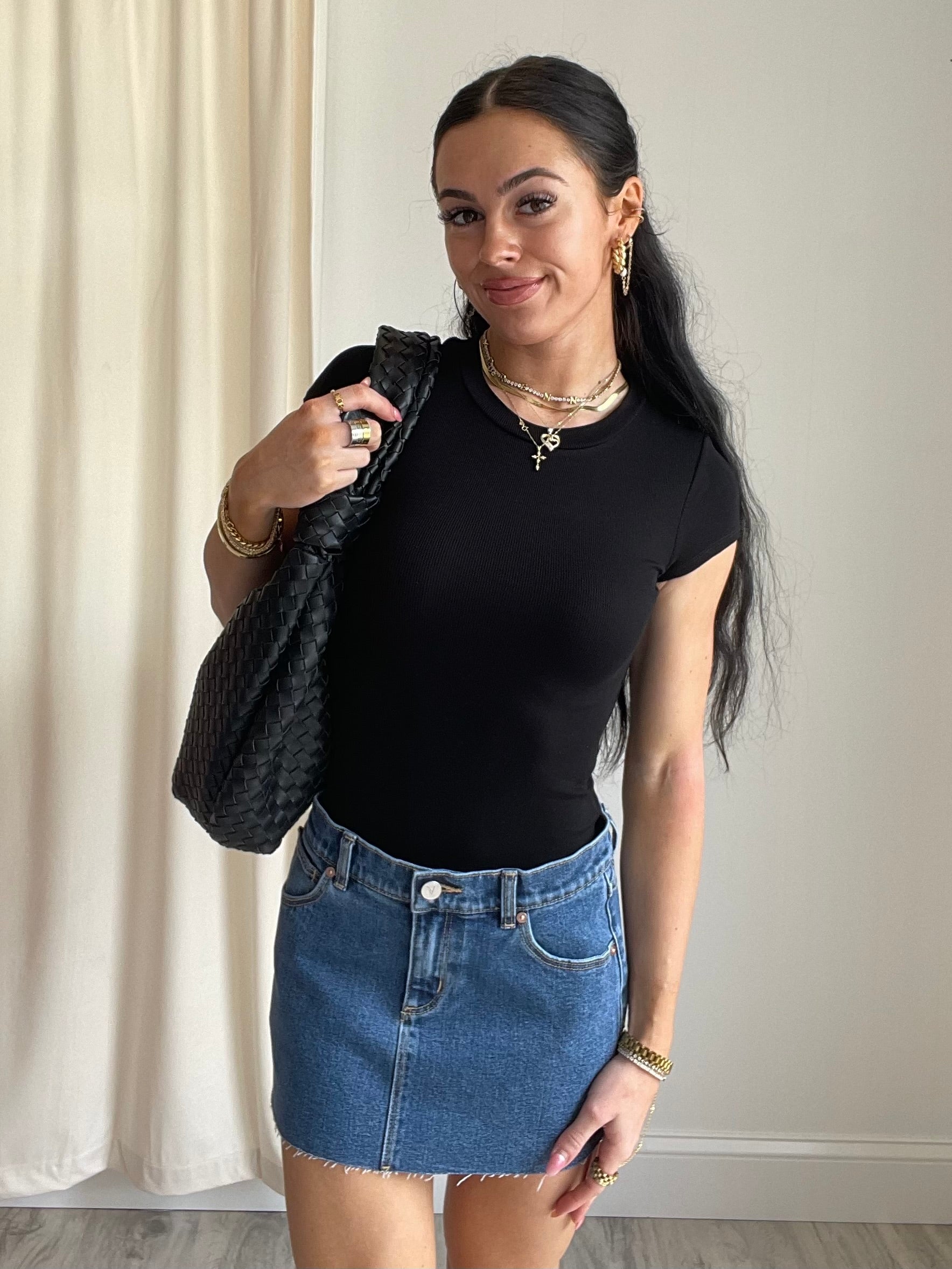 Mercedes Basic Rib Knit Tee