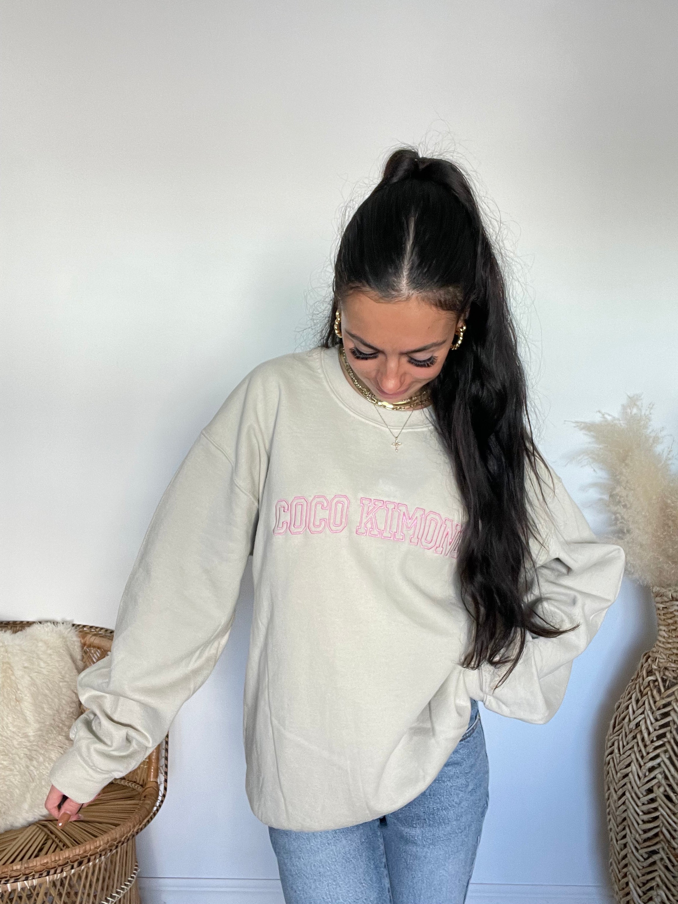 Coco Kimono Embroidered Sweatshirt
