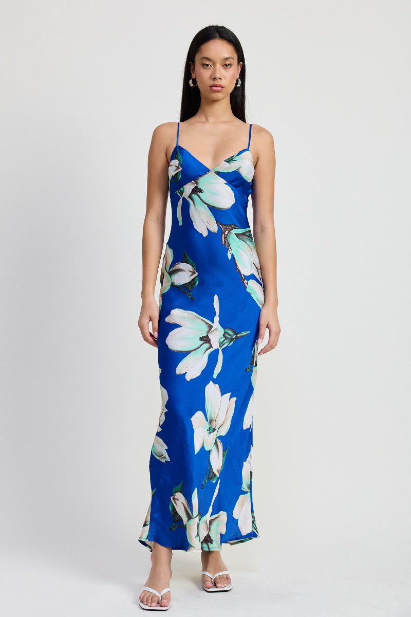 The Alix Floral Maxi Dress | Blue