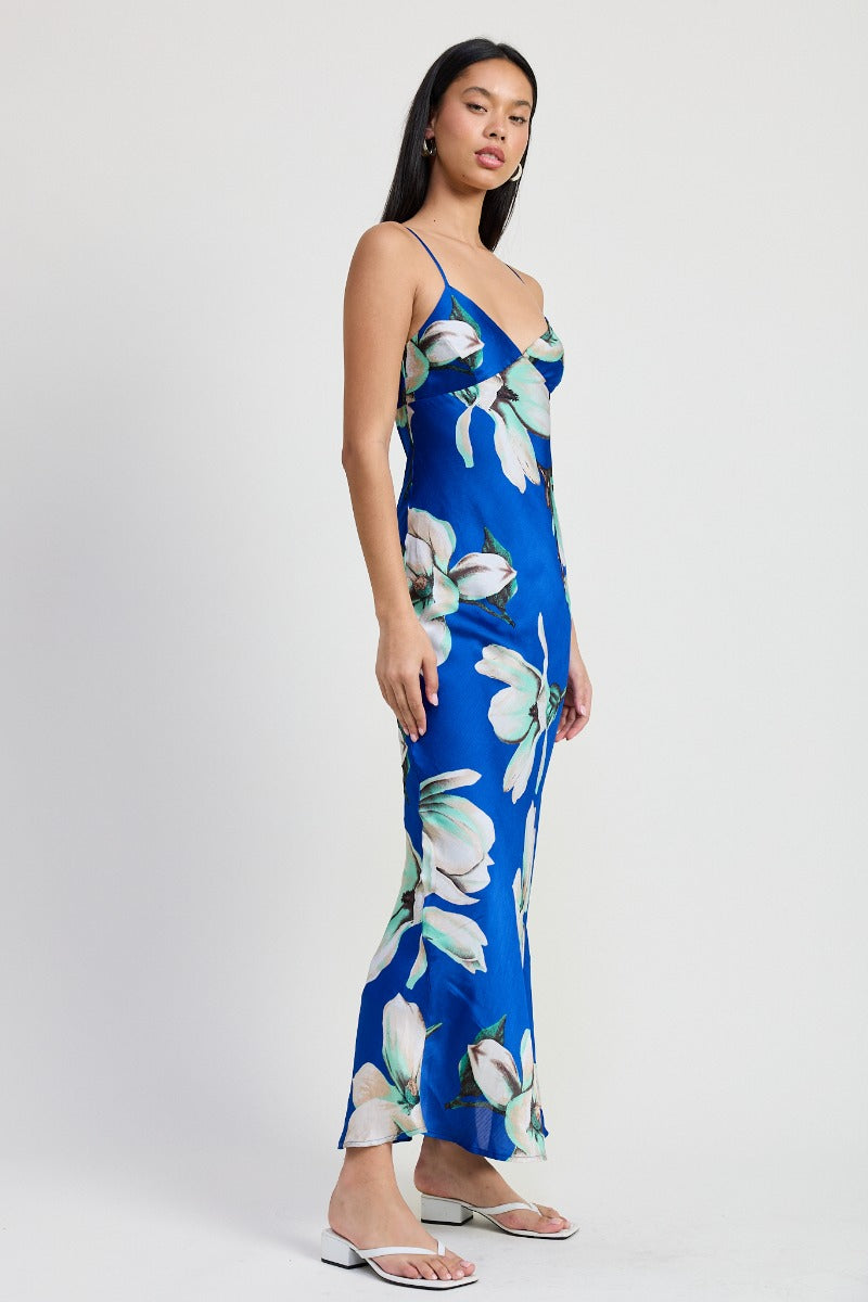 The Alix Floral Maxi Dress | Blue