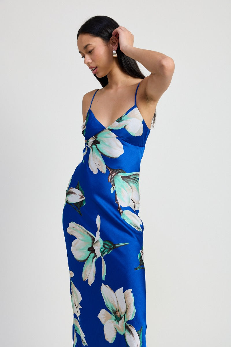 The Alix Floral Maxi Dress | Blue