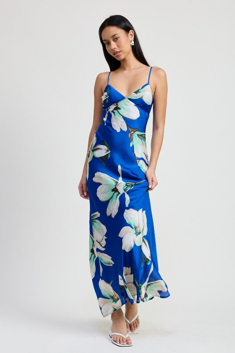 The Alix Floral Maxi Dress | Blue